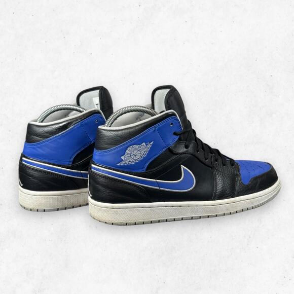Air Jordan 1 Mid Royal Blue Black 554724-007 Men\'s US 10.5 2013 No Box main image 8
